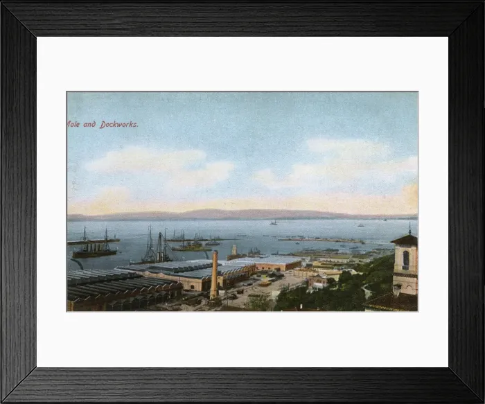 Framed Print : Gibraltar - The Mole and Dockworks Framed Print : Gibraltar - The Mole and Dockworks