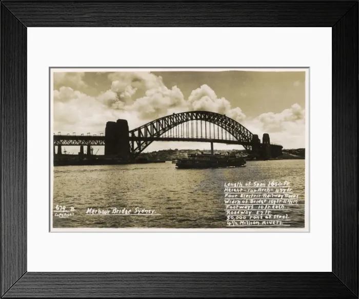 Framed Print : Sydney Harbour Bridge, Sydney, New South Wales, Australia Framed Print : Sydney Harbour Bridge, Sydney, New South Wales, Australia