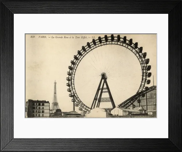 Framed Print : The Great Wheel and the Eiffel Tower - Paris, France Framed Print : The Great Wheel and the Eiffel Tower - Paris, France