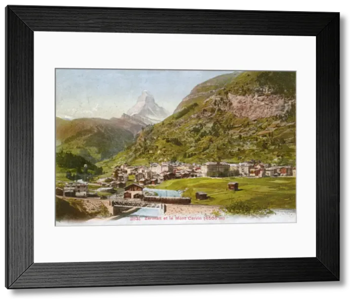 Framed Print : Zermatt, Switzerland and the Matterhorn - Bridge over Vispe Framed Print : Zermatt, Switzerland and the Matterhorn - Bridge over Vispe