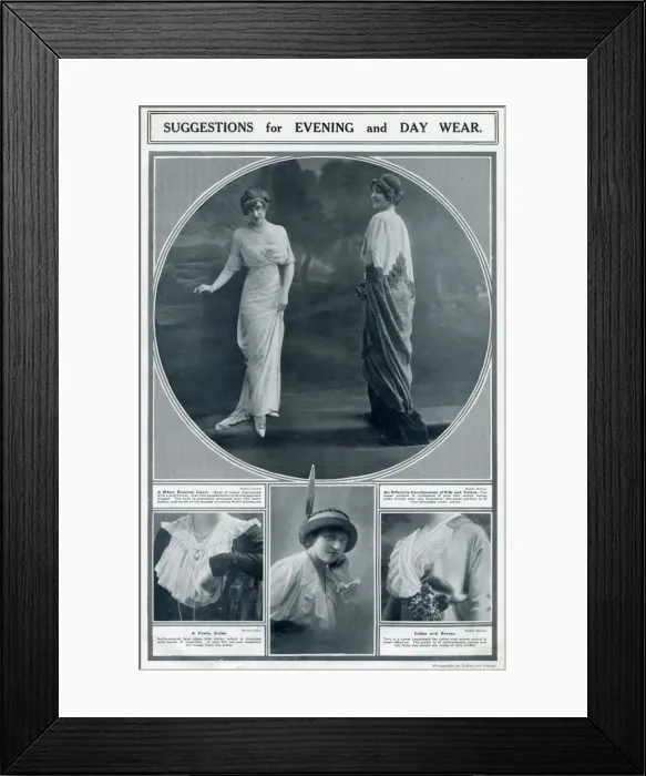 Framed Print : Evening and day wear 1913 Framed Print : Evening and day wear 1913