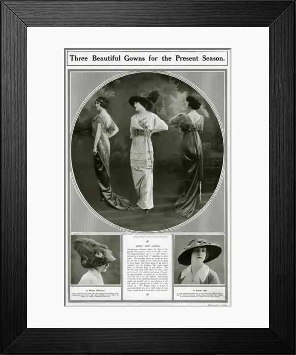 Framed Print : Beautiful gowns for the spring season 1913 Framed Print : Beautiful gowns for the spring season 1913