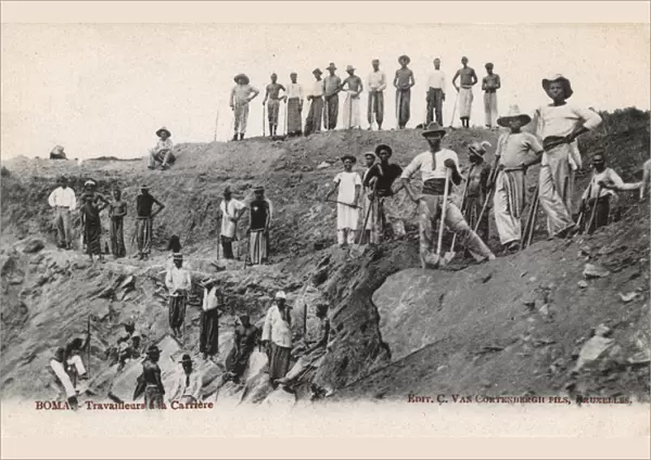 Quarry workers, Boma, Belgian Congo, West Africa