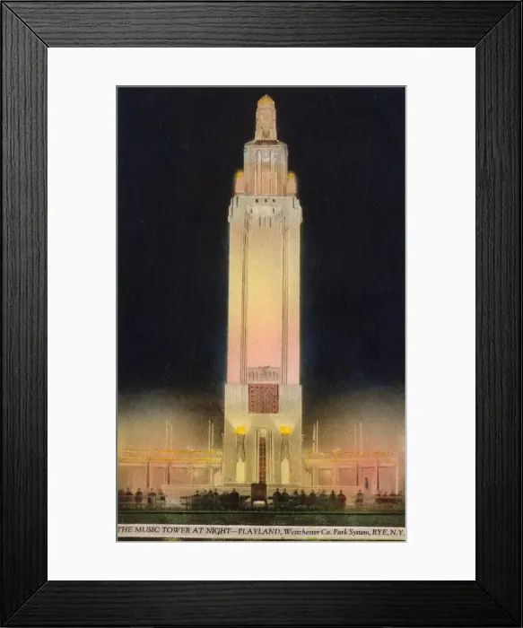 Framed Print : Music Tower at night, Rye, Westchester, New York State, USA Framed Print : Music Tower at night, Rye, Westchester, New York State, USA