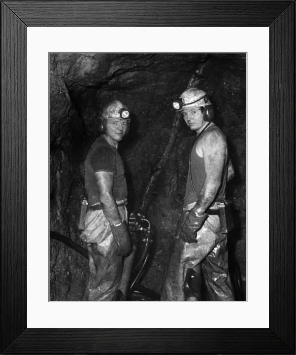 Framed Print : Miners at Geevor Tin Mine, Pendeen, Cornwall Framed Print : Miners at Geevor Tin Mine, Pendeen, Cornwall