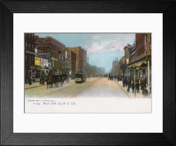 Framed Print : View of West 125th Street, New York City, USA Framed Print : View of West 125th Street, New York City, USA