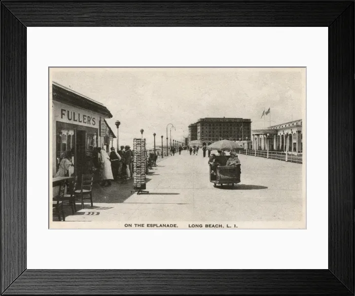 Framed Print : Scene on the Esplanade, Long Beach, New York, USA Framed Print : Scene on the Esplanade, Long Beach, New York, USA
