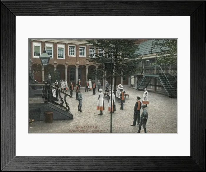 Framed Print : Amsterdam Burger Weeshuis (Orphanage) - Basketball Game Framed Print : Amsterdam Burger Weeshuis (Orphanage) - Basketball Game