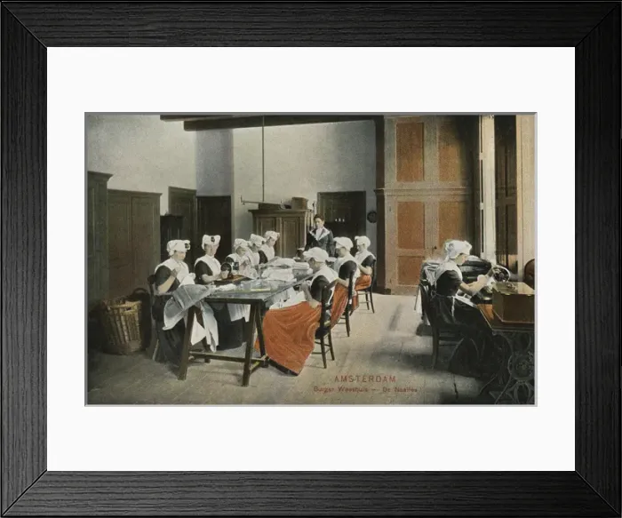 Framed Print : Amsterdam Burger Weeshuis (Orphanage) - Sewing Lessons Framed Print : Amsterdam Burger Weeshuis (Orphanage) - Sewing Lessons