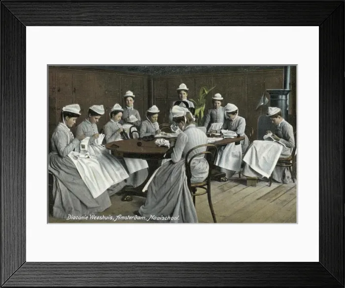 Framed Print : Amsterdam Burger Weeshuis (Orphanage) - Sewing Class Framed Print : Amsterdam Burger Weeshuis (Orphanage) - Sewing Class