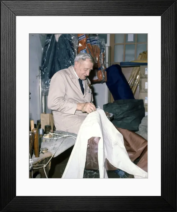 Framed Print : Sailmaker at work, Penzance, Cornwall Framed Print : Sailmaker at work, Penzance, Cornwall