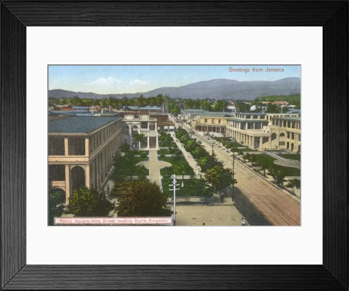 Framed Print : Aerial view of King Street, Kingston, Jamaica, West Indies Framed Print : Aerial view of King Street, Kingston, Jamaica, West Indies