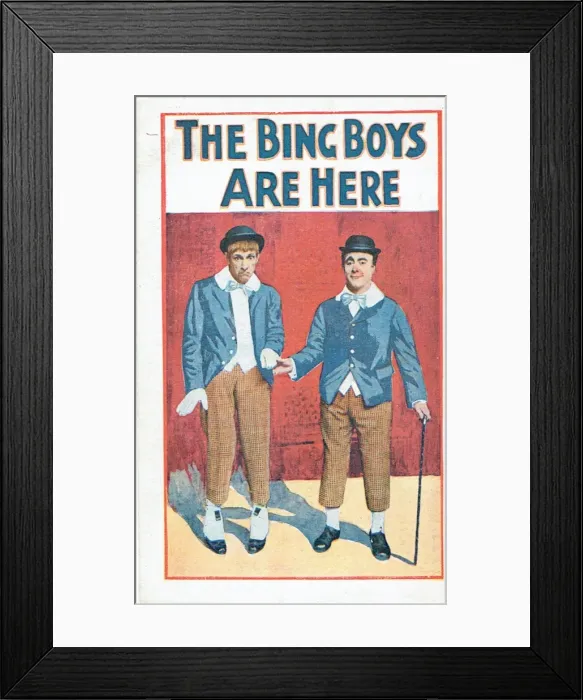 Framed Print : The Bing Boys Are Here Framed Print : The Bing Boys Are Here
