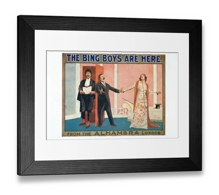 Framed Print : The Bing Boys Are Here Framed Print : The Bing Boys Are Here