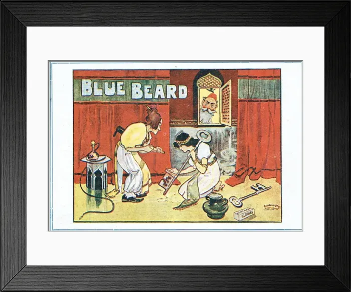 Framed Print : Flyer for Bluebeard by Hugh Mytton - Front cover Framed Print : Flyer for Bluebeard by Hugh Mytton - Front cover