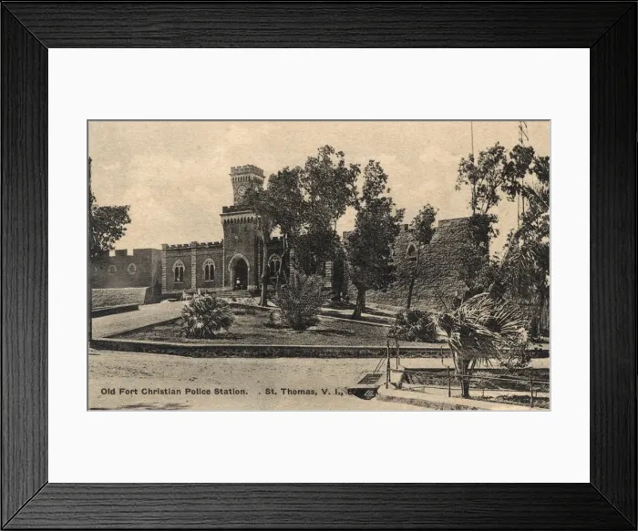 Framed Print : Police Station, St Thomas, Virgin Islands, West Indies Framed Print : Police Station, St Thomas, Virgin Islands, West Indies