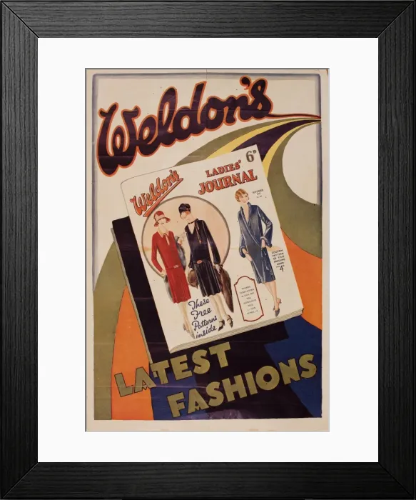 Framed Print : Weldons Latest Fashions Framed Print : Weldons Latest Fashions