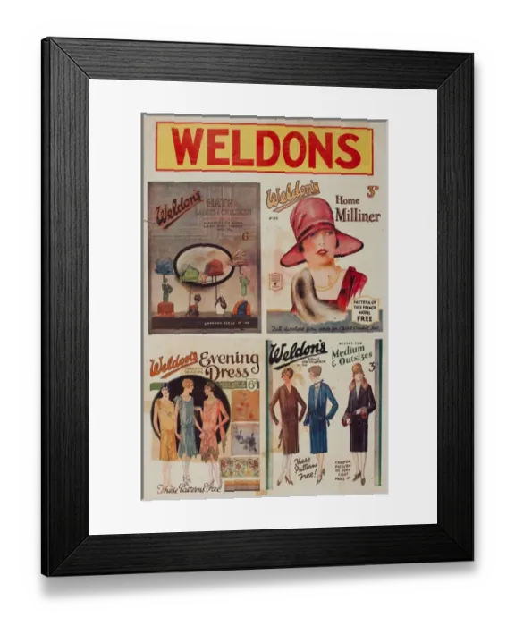 Framed Print : Weldons clothing patterns Framed Print : Weldons clothing patterns