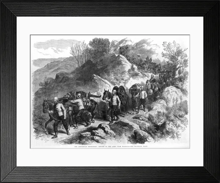 Framed Print : Abyssinian expedition - Return of Army from Magdala Framed Print : Abyssinian expedition - Return of Army from Magdala