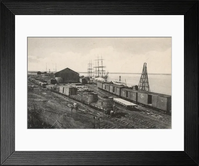 Framed Print : View of the Wharf and railway yard, Antilla, Cuba Framed Print : View of the Wharf and railway yard, Antilla, Cuba
