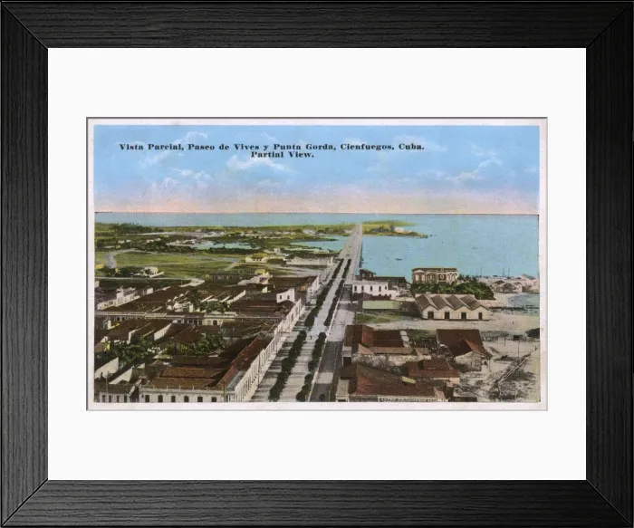 Framed Print : Aerial view, Cienfuegos, Cuba Framed Print : Aerial view, Cienfuegos, Cuba