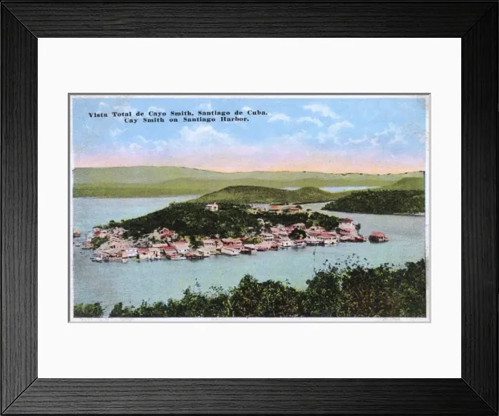 Framed Print : Cay Smith suburb, harbour, Santiago de Cuba, Cuba Framed Print : Cay Smith suburb, harbour, Santiago de Cuba, Cuba