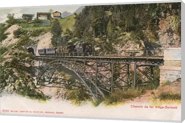 Zermatt Railway - Switzerland - Bridge over a valley