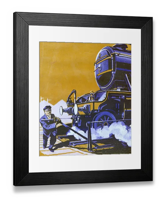 Framed Print : Revolving a steam engine Framed Print : Revolving a steam engine