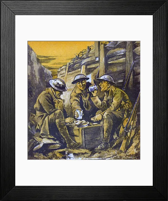 Framed Print : British soldiers in a trench Framed Print : British soldiers in a trench