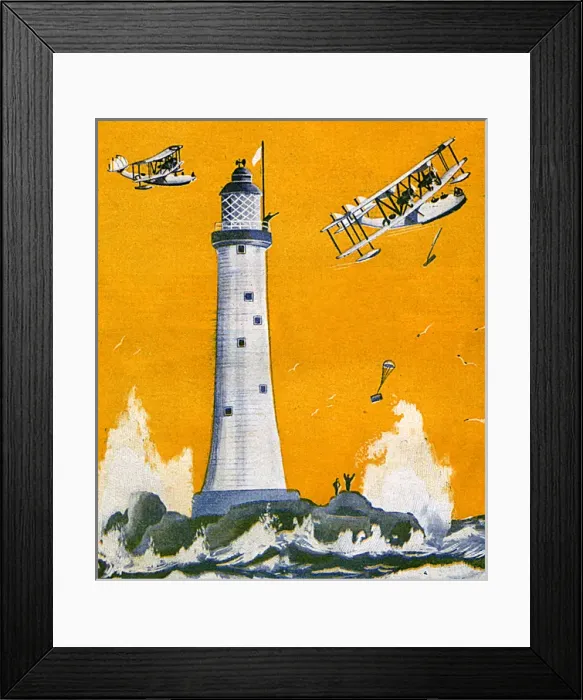 Framed Print : Lighthouse bombed with food supplies Framed Print : Lighthouse bombed with food supplies