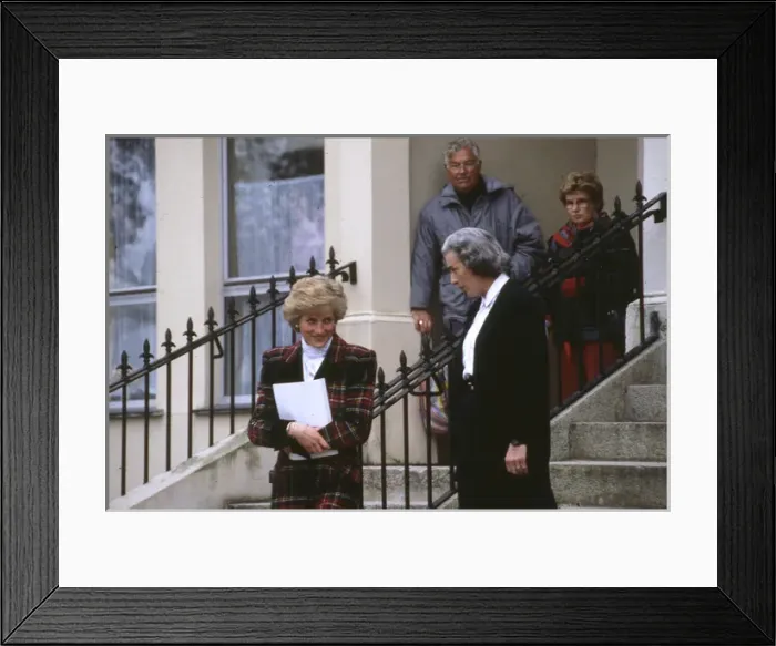 Framed Print : Princess Diana visiting Truro, Cornwall Framed Print : Princess Diana visiting Truro, Cornwall