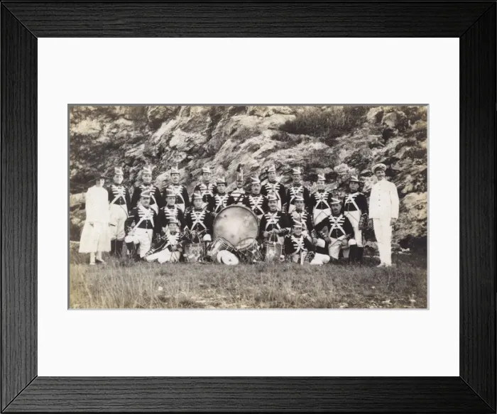 Framed Print : Drum band in traditional uniform Framed Print : Drum band in traditional uniform