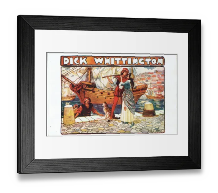 Framed Print : Dick Whittington. Artist Albert Morrow Framed Print : Dick Whittington. Artist Albert Morrow