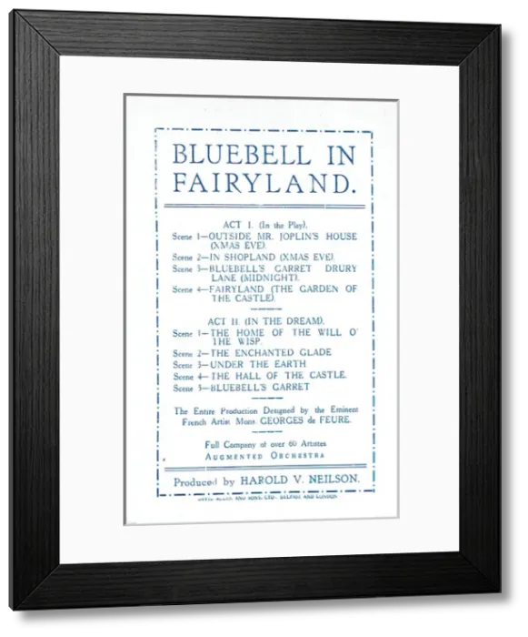 Framed Print : Bluebell in Fairyland by Seymour Hicks and Ellaline Terriss Framed Print : Bluebell in Fairyland by Seymour Hicks and Ellaline Terriss