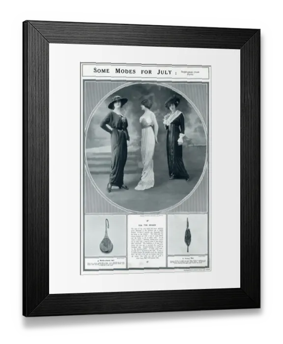Framed Print : Fashion for July 1913 Framed Print : Fashion for July 1913