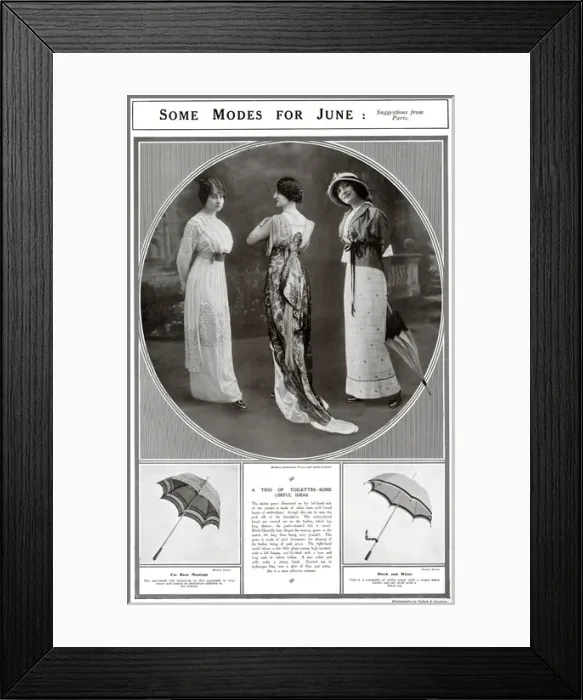 Framed Print : Fashion for June 1913 Framed Print : Fashion for June 1913