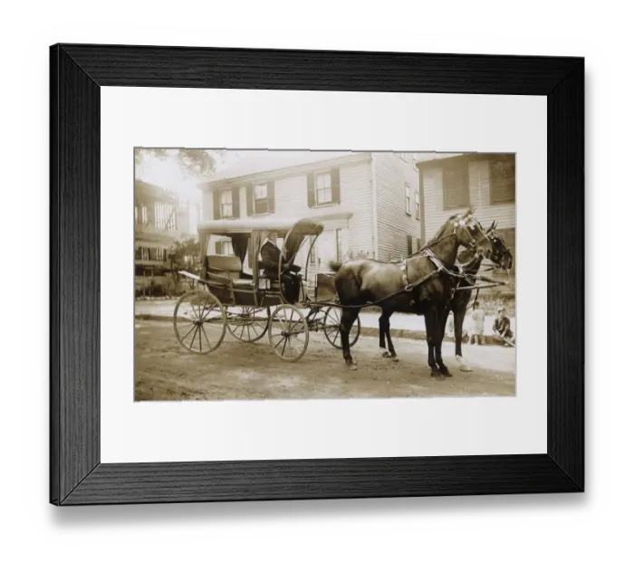 Framed Print : Horse-drawn surrey, USA Framed Print : Horse-drawn surrey, USA