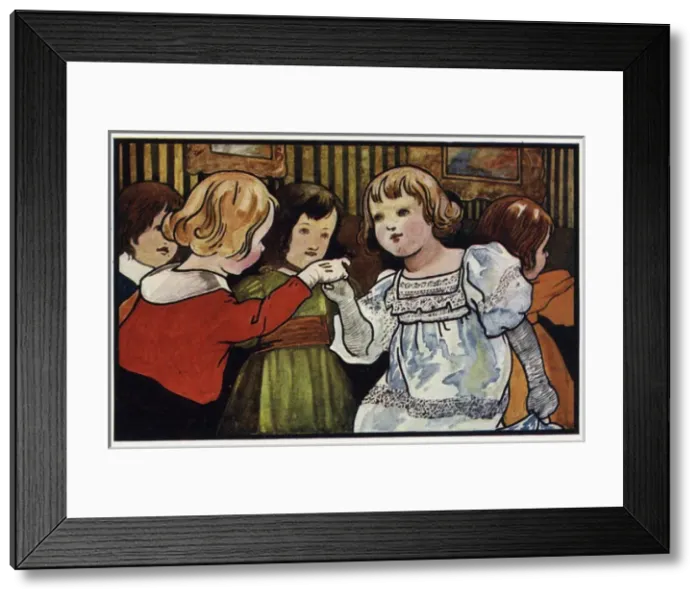 Framed Print : Children dancing together by Charles Robinson Framed Print : Children dancing together by Charles Robinson