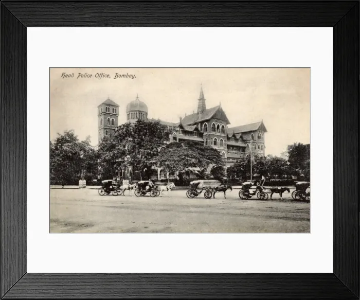 Framed Print : Head Police Office, Bombay, India Framed Print : Head Police Office, Bombay, India
