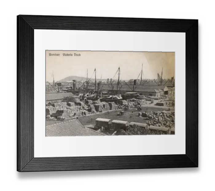 Framed Print : Victoria Dock, Bombay, India Framed Print : Victoria Dock, Bombay, India