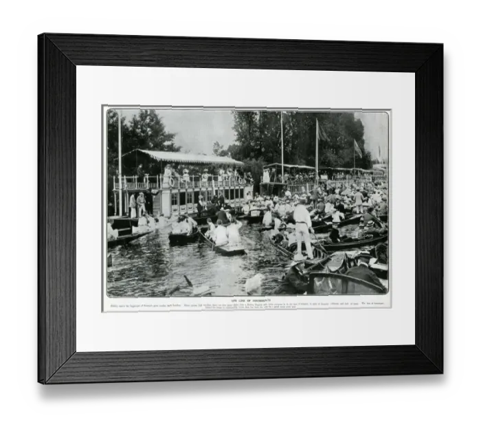 Framed Print : Crowded river during the Henley Regatta 1906 Framed Print : Crowded river during the Henley Regatta 1906