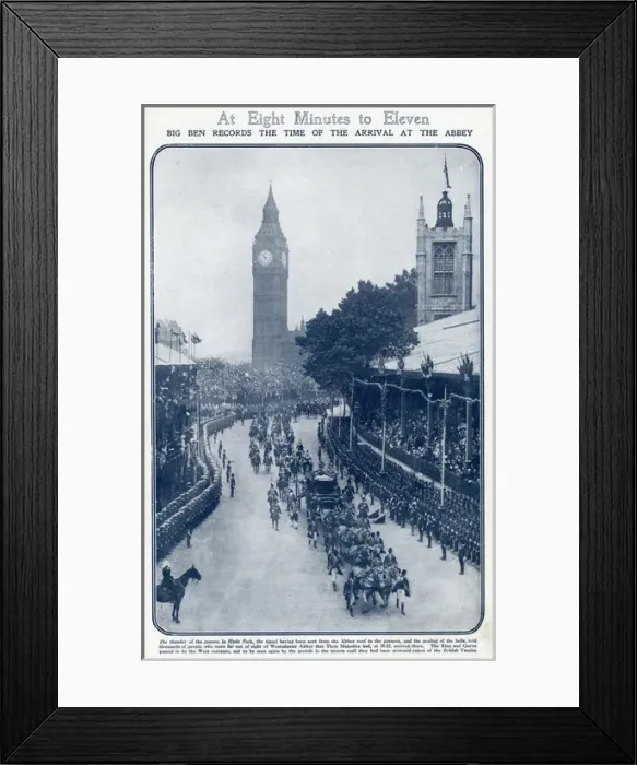 Framed Print : Coronation of King George V, arrival at Westminister Abbey Framed Print : Coronation of King George V, arrival at Westminister Abbey