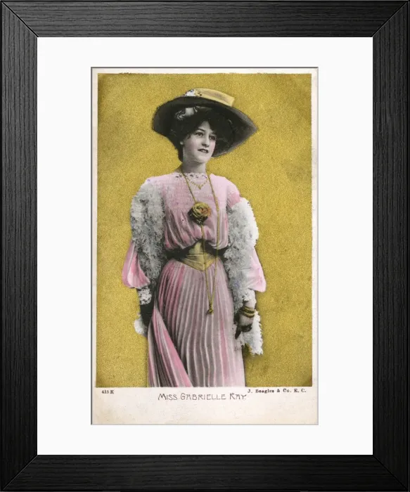 Framed Print : Miss Gabrielle Ray - Edwardian Singer and Actress Framed Print : Miss Gabrielle Ray - Edwardian Singer and Actress