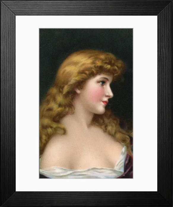 Framed Print : Pretty Blonde Girl in the classical style Framed Print : Pretty Blonde Girl in the classical style