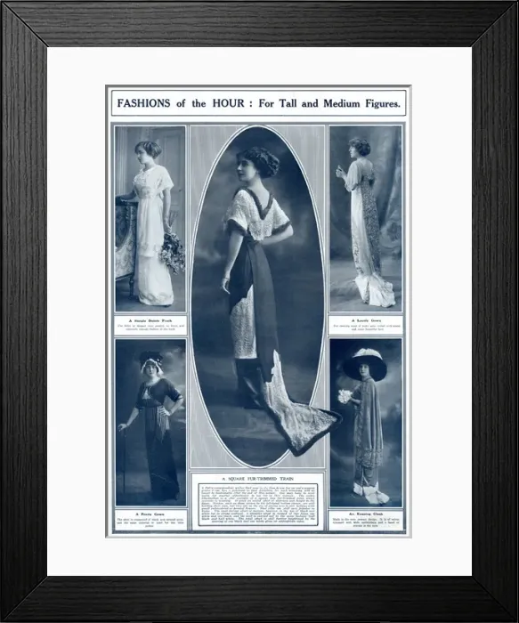 Framed Print : Fashions of the hour, for tall and medium figures 1912 Framed Print : Fashions of the hour, for tall and medium figures 1912