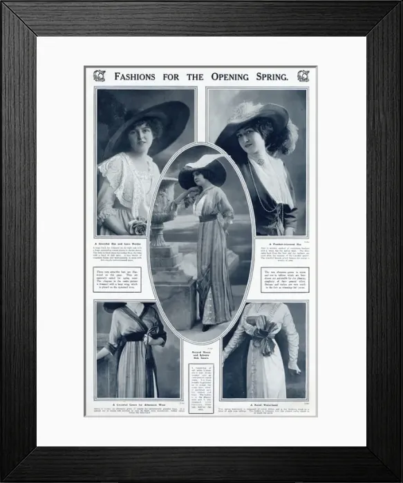Framed Print : Fashions for spring 1912 Framed Print : Fashions for spring 1912