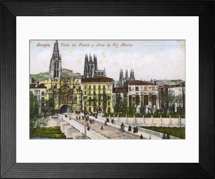 Framed Print : Burgos, Spain - The Bridge and Arch of Santa Maria Framed Print : Burgos, Spain - The Bridge and Arch of Santa Maria