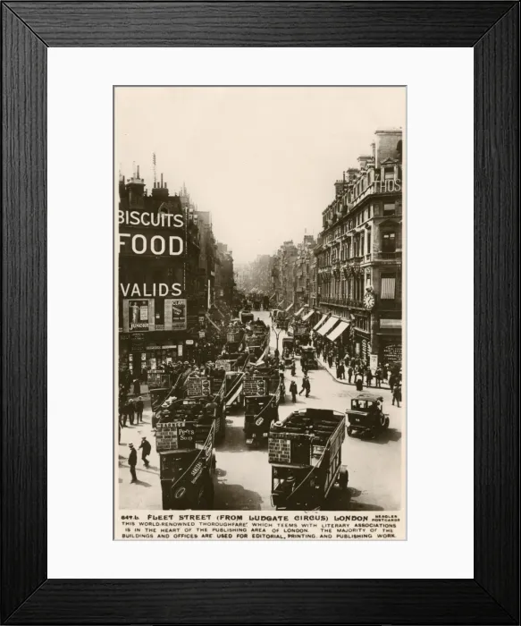 Framed Print : Fleet Street - looking west from Ludgate Circus Framed Print : Fleet Street - looking west from Ludgate Circus
