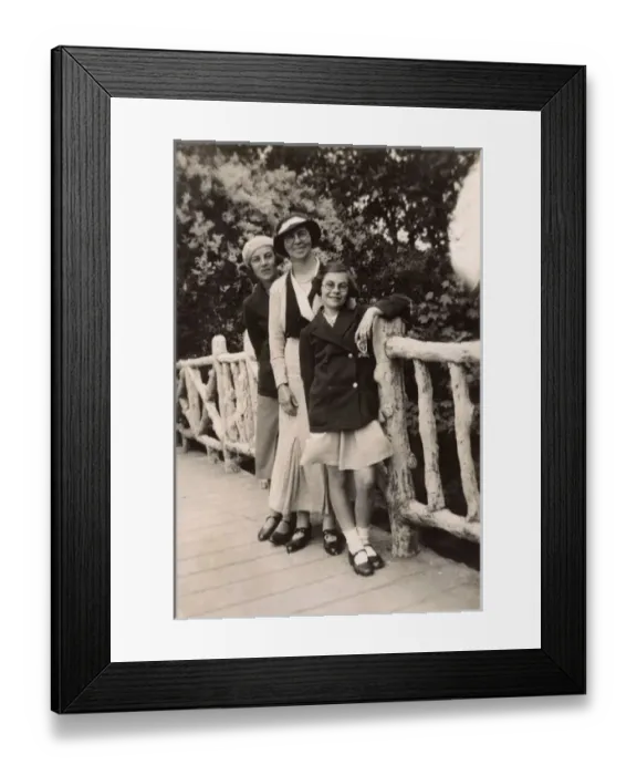 Framed Print : 1930s mother and daughters Framed Print : 1930s mother and daughters