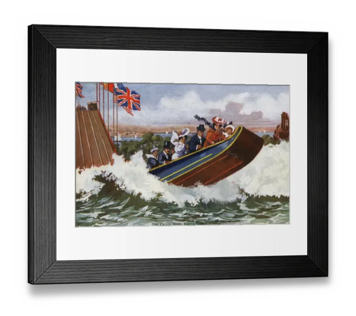 Framed Print : Earls Court Exhibition, London - The Chute Boat Ride Framed Print : Earls Court Exhibition, London - The Chute Boat Ride
